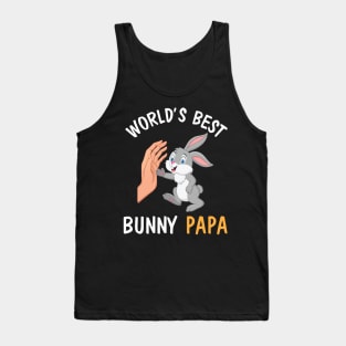 I And Bunny Hands Happy Easter Day World's Best Bunny Papa Tank Top